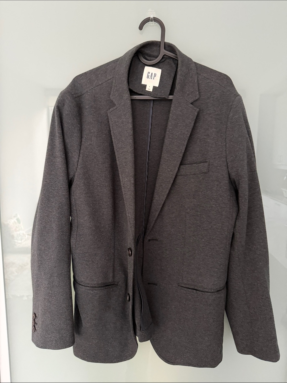 GAP Men's Dark Charcoal Knit Blazer
